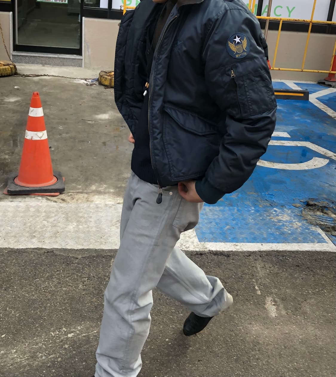 공군 레더 카라 ma-1 상품이미지1