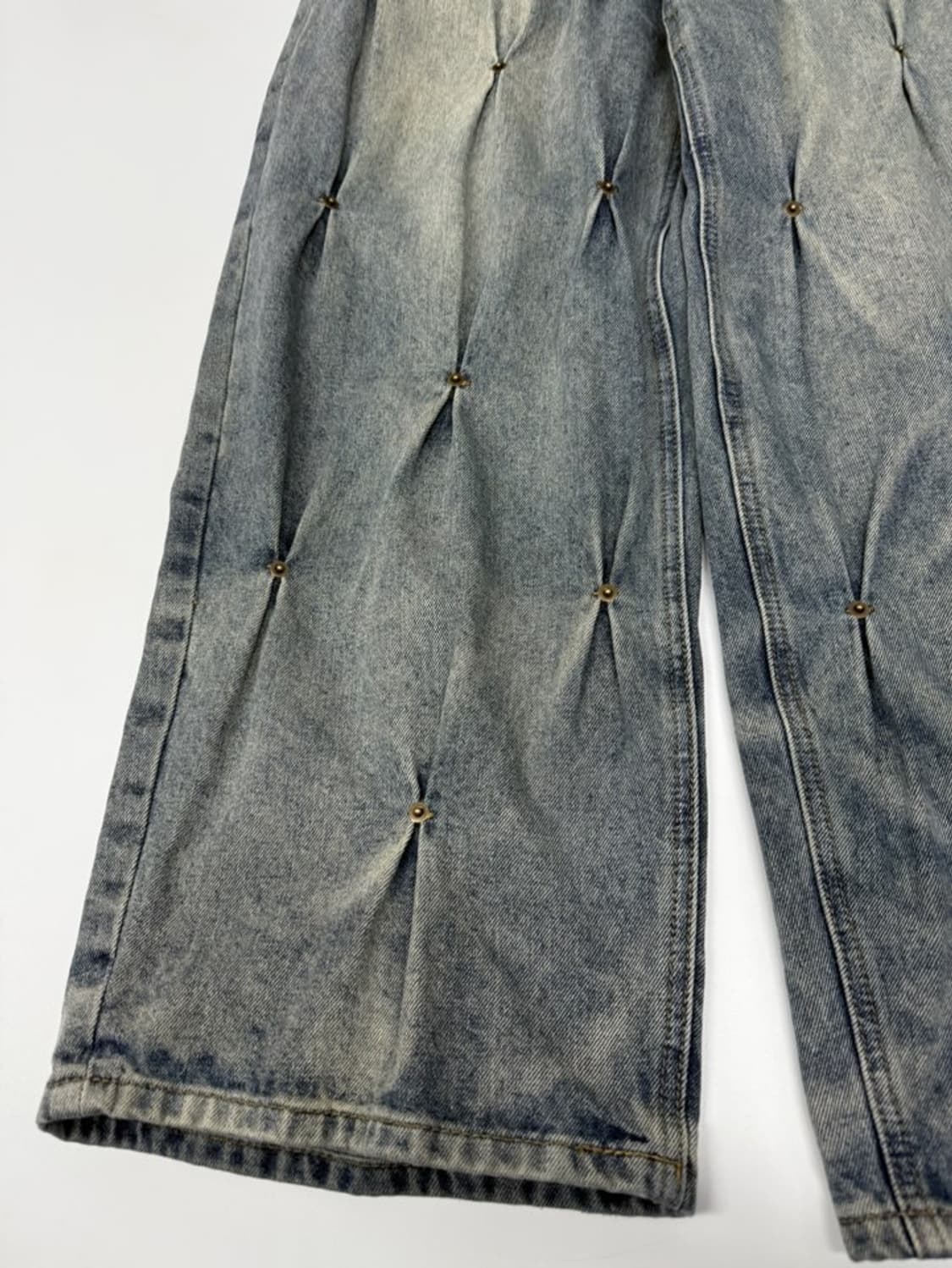 VTG STUD TUCK DETAIL DENIM JEANS 상품이미지5