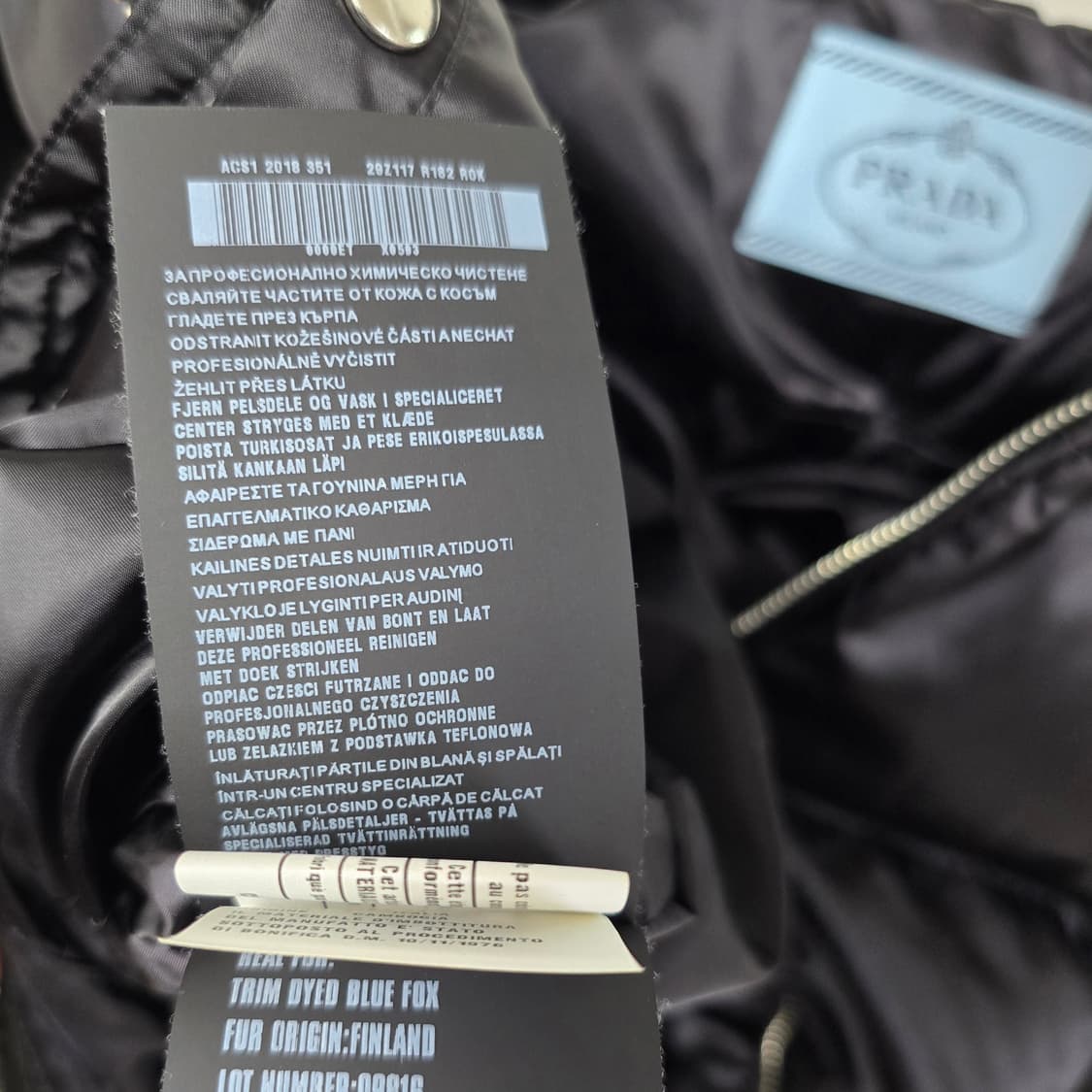 프라다 폭스 퍼 구스 다운 패딩 40사이즈 55 판매 상품이미지6