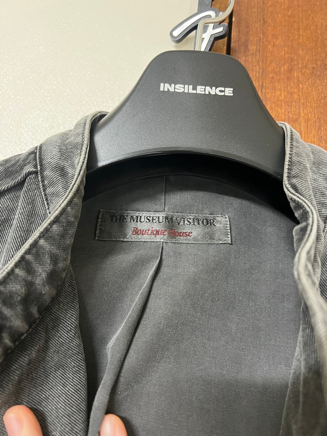 [M] 더뮤지엄비지터 피그먼트 라이더 자켓 흑청 상품이미지3