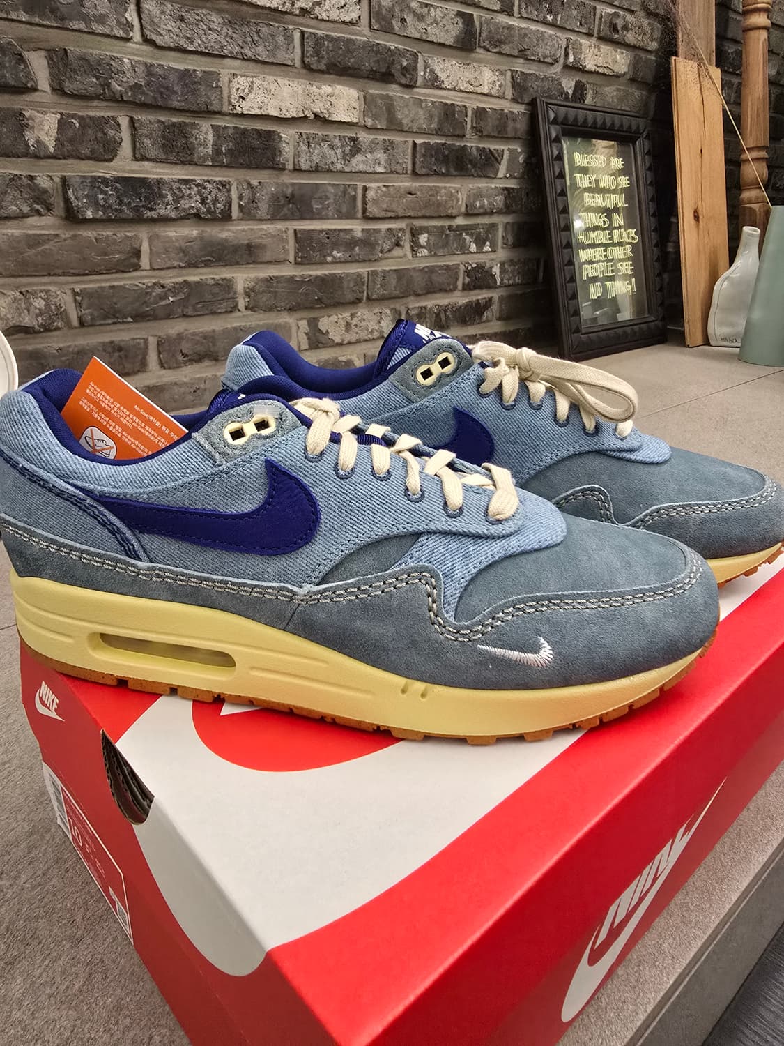 새상품 나이키 에어맥스1 데님 280 상품이미지2