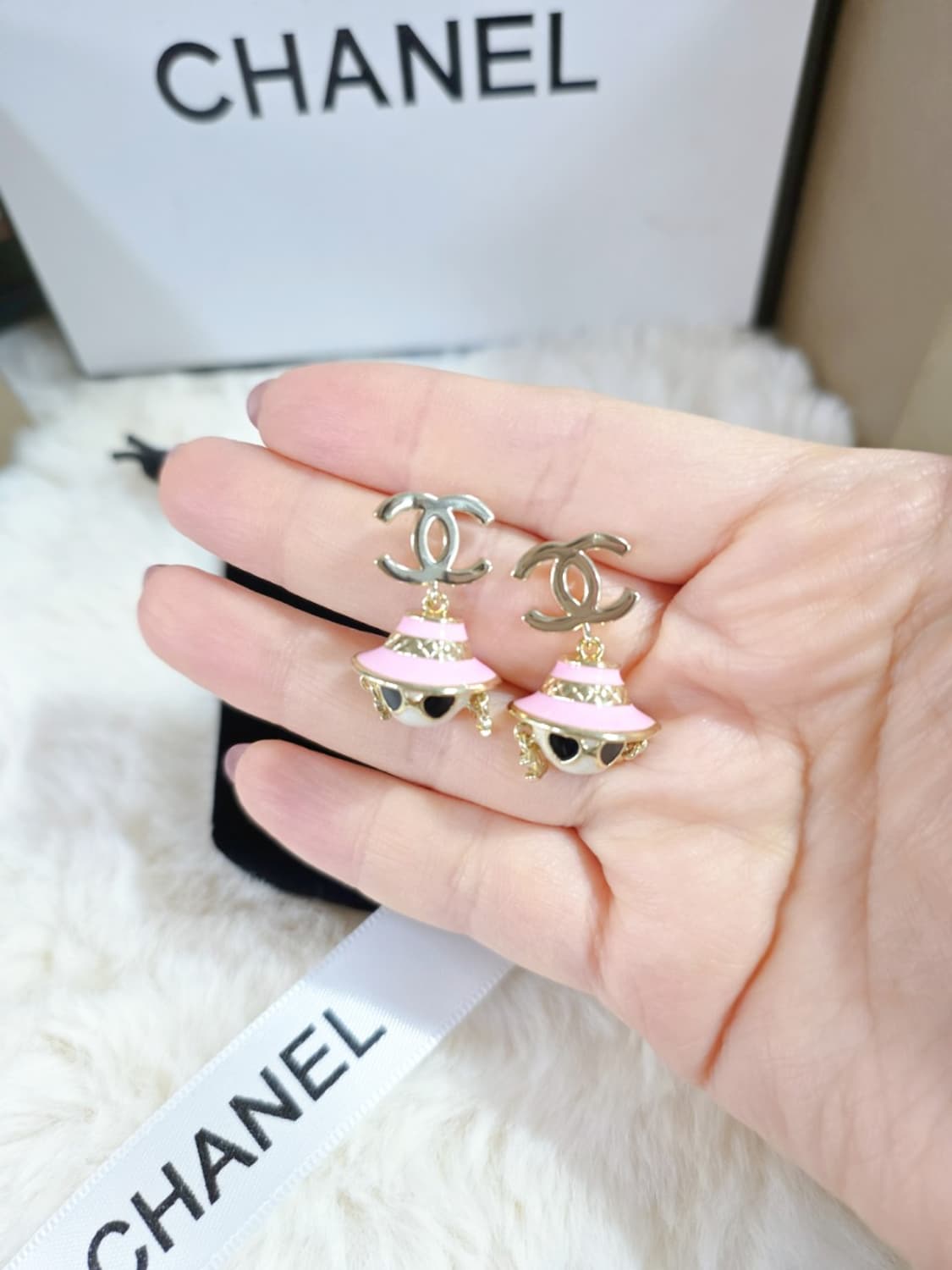 빈티지 핑크 샤넬 귀걸이 상품이미지9