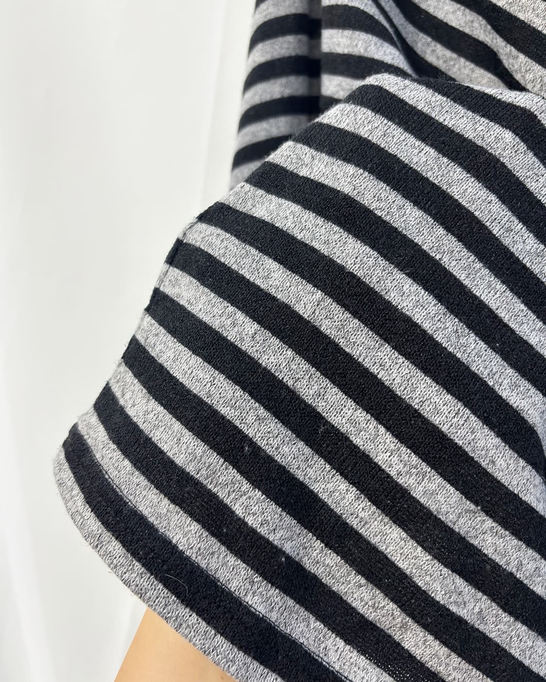 eloi gaori stripe tie 3/4 sleeve top 상품이미지5