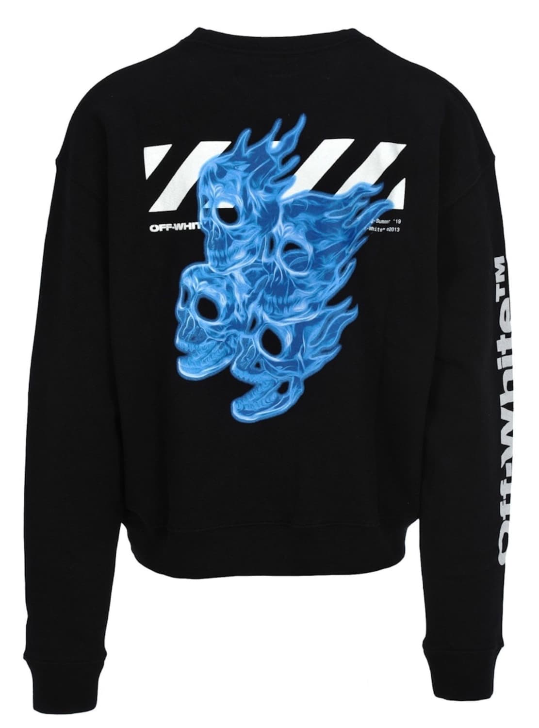 오프화이트 블루 해골 스컬 맨투맨 상품이미지1