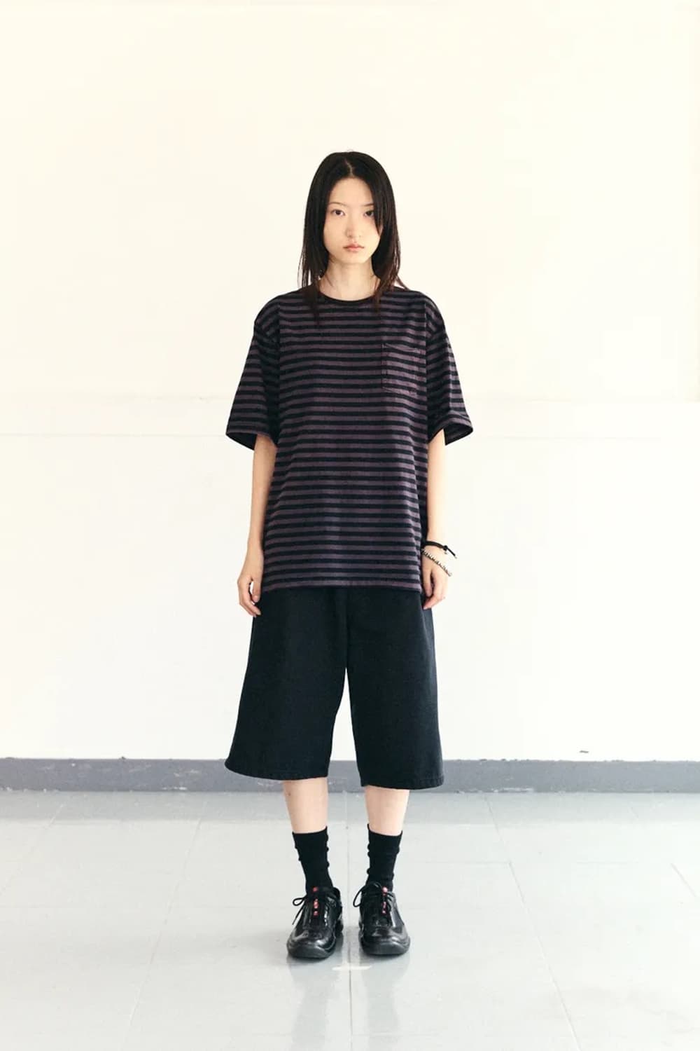 해칭룸 스트라이프 포켓 티 상품이미지2