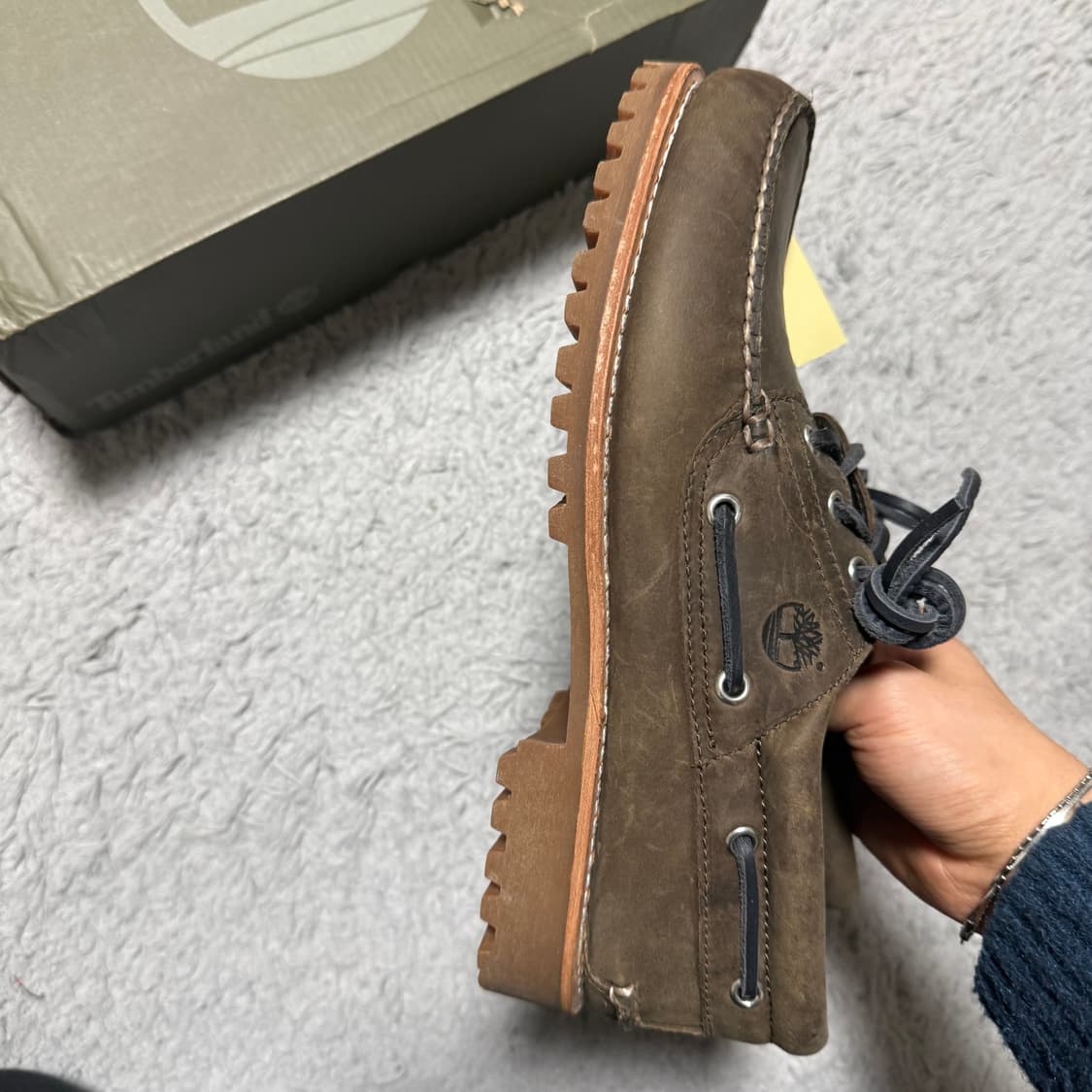 새상품 팀버랜드 보트슈즈3아이 올리브 275 상품이미지3