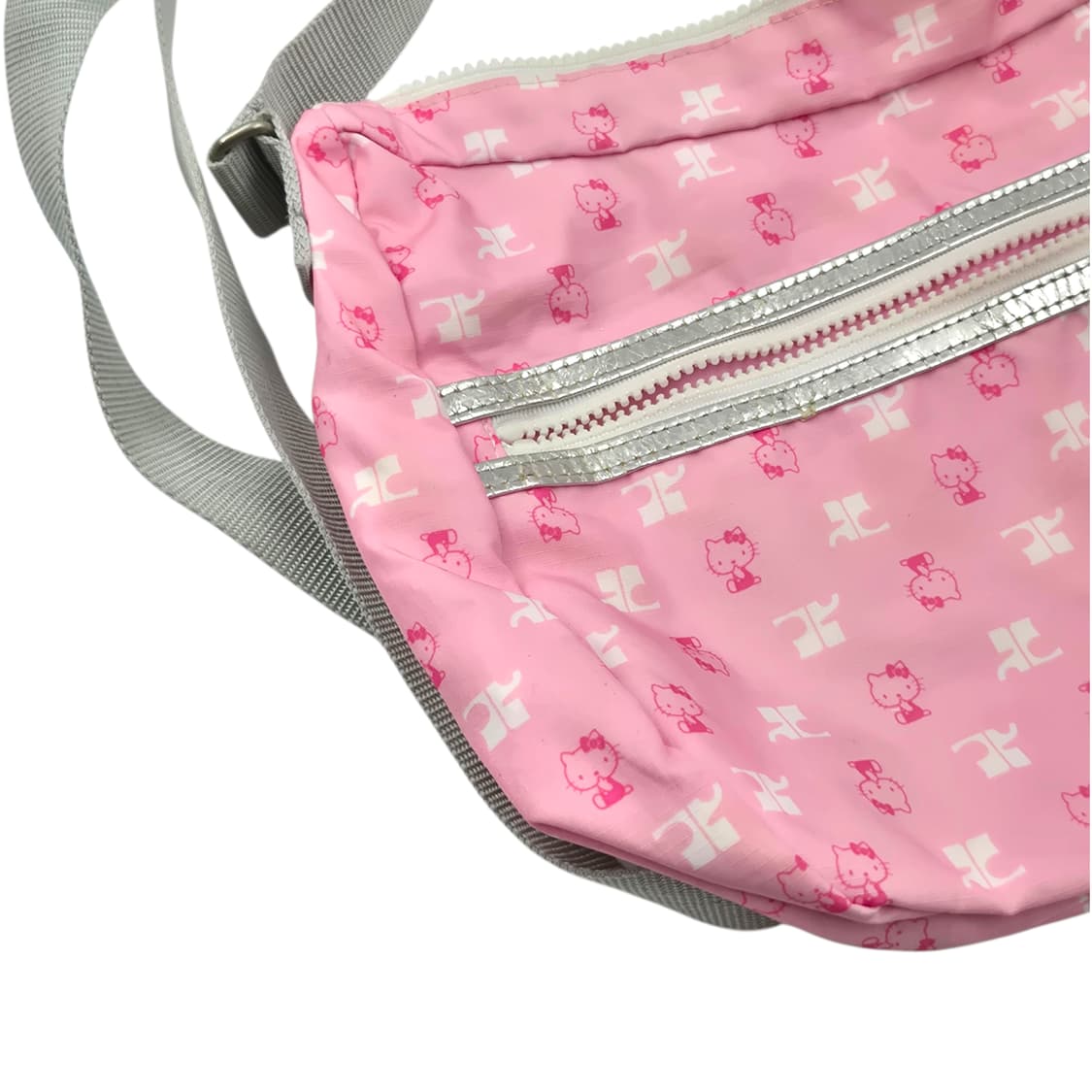 09s 꾸레쥬 x 키티 핑크 나일론 리본 2way백 상품이미지4