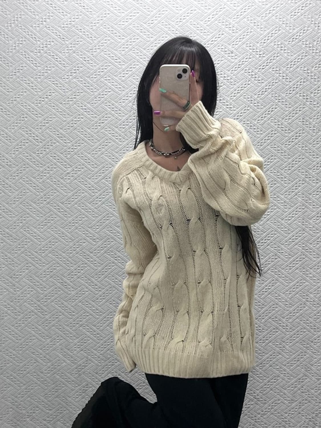 아베크롬비 폭닥 여리핏 꽈배기 케이블 울 니트 L C07224 상품이미지1