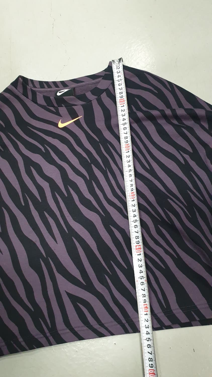 나이키 퍼플/블랙 지브라 크롭 긴팔티L 상품이미지5