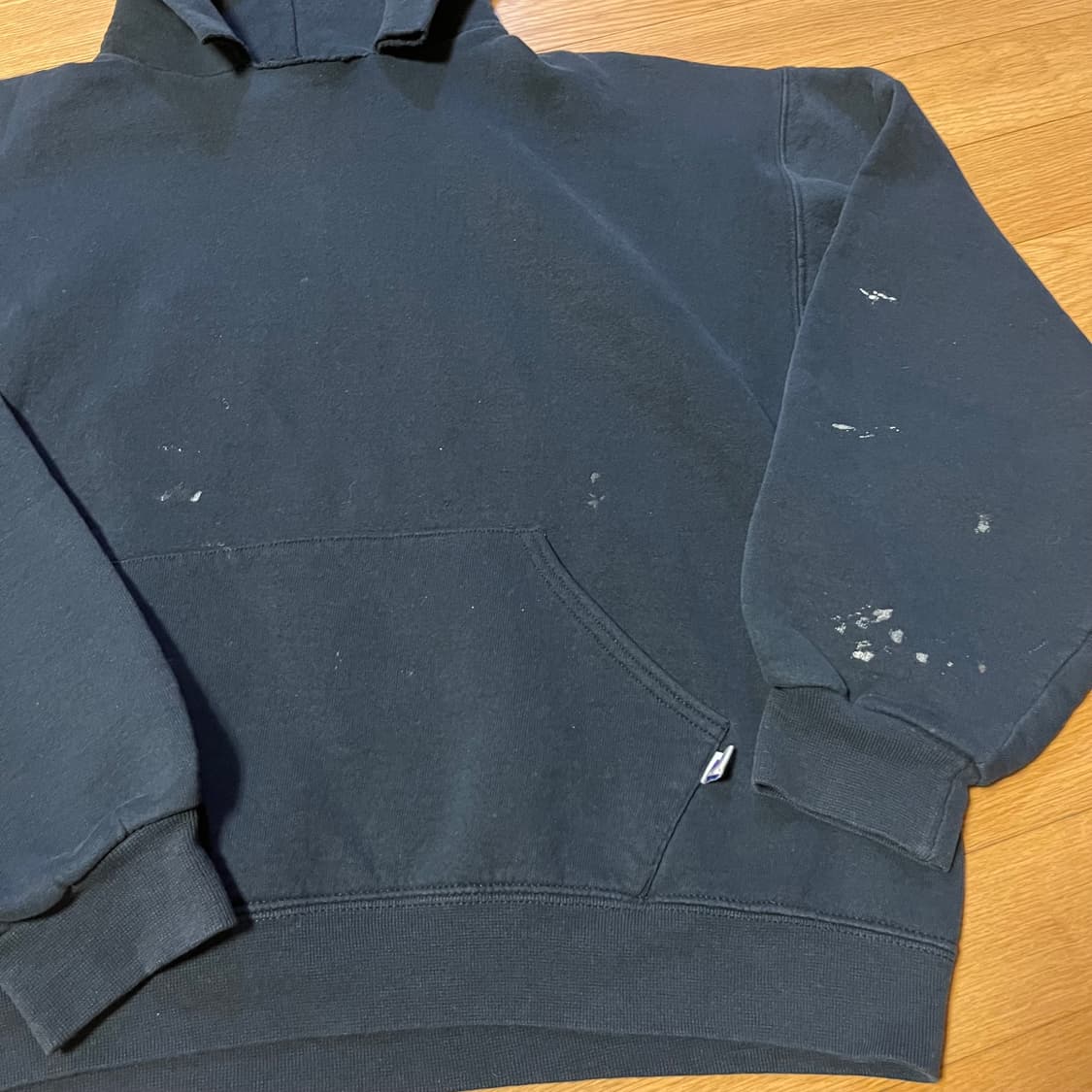 [L] 00s 빈티지 러셀 후드 블랙 상품이미지4