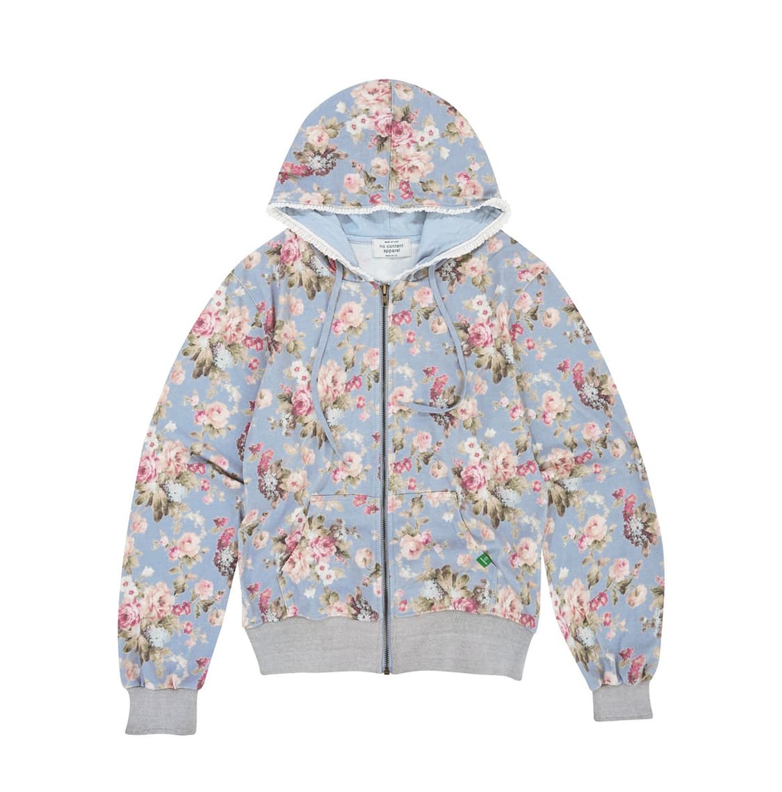 노컨텐츠 flower lace zip-up 플라워 레이스 집업 상품이미지1