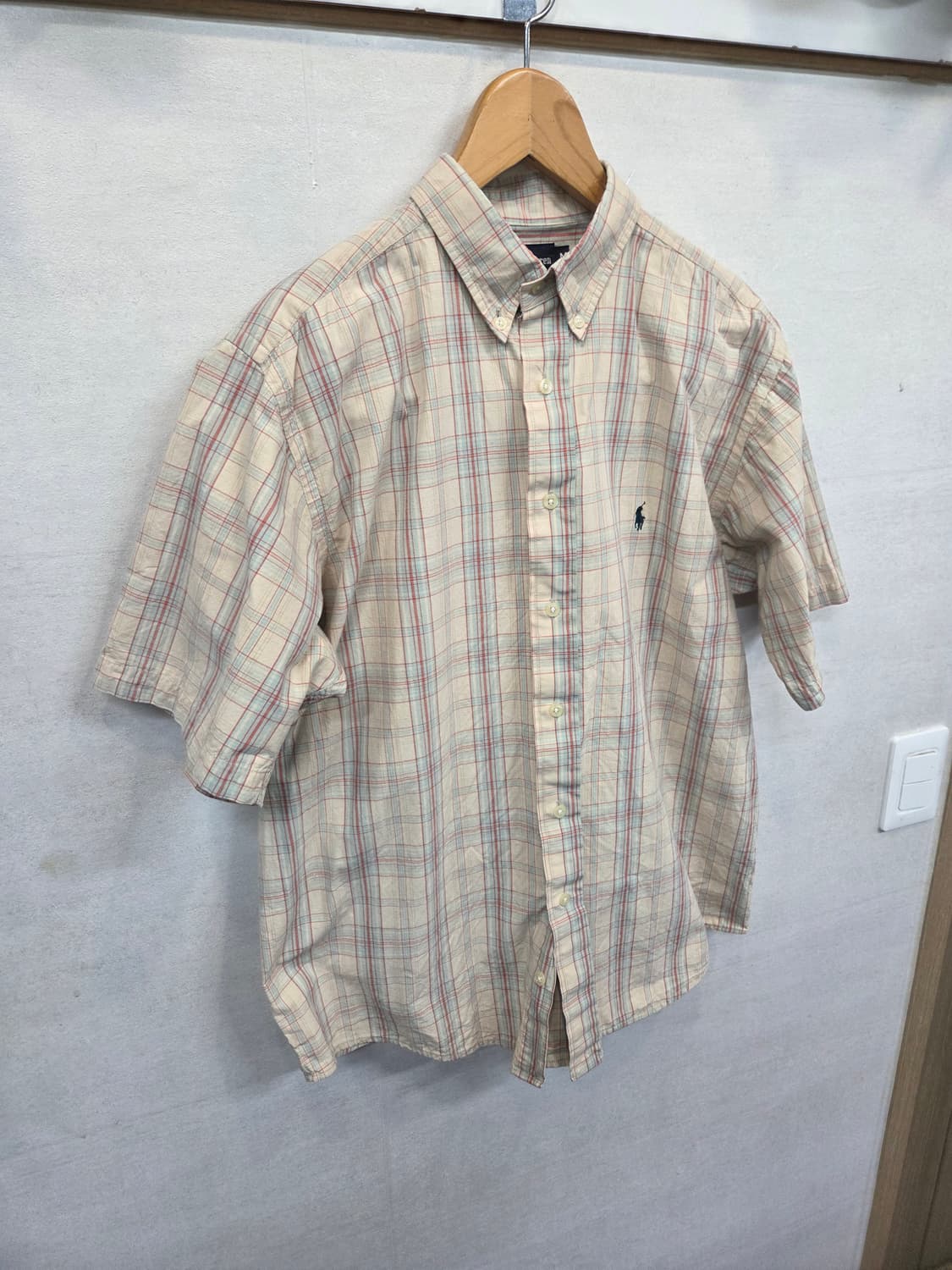 폴로랄프로렌 구형 빈티지 체크셔츠 반팔 m 오버핏  상품이미지6