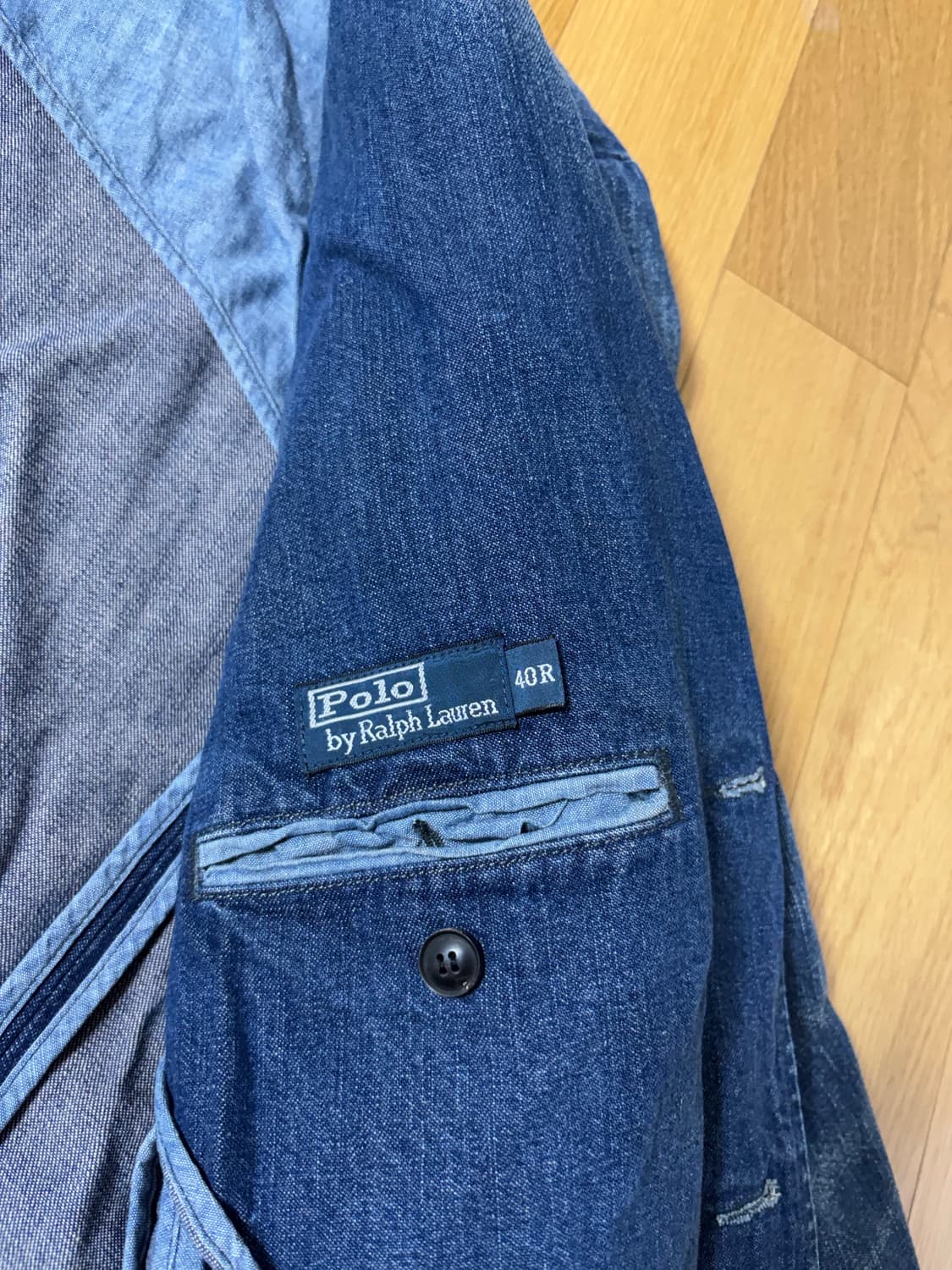 폴로 정품 빈티지 데님 블레이저 자켓 L [105] 40R 상품이미지5