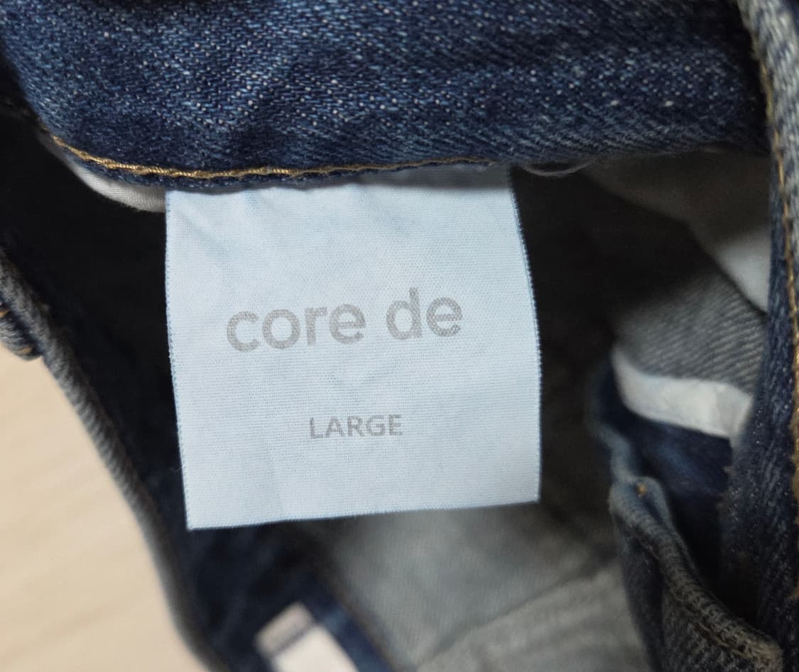 코어드 core de 핀턱 와이드 데님 팬츠  상품이미지3