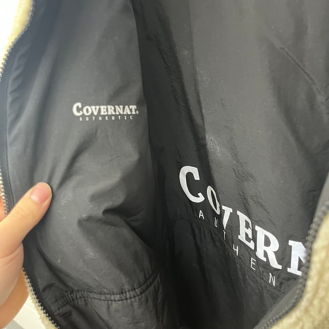 커버낫 후리스 집업 아이보리 남XL 상품이미지6