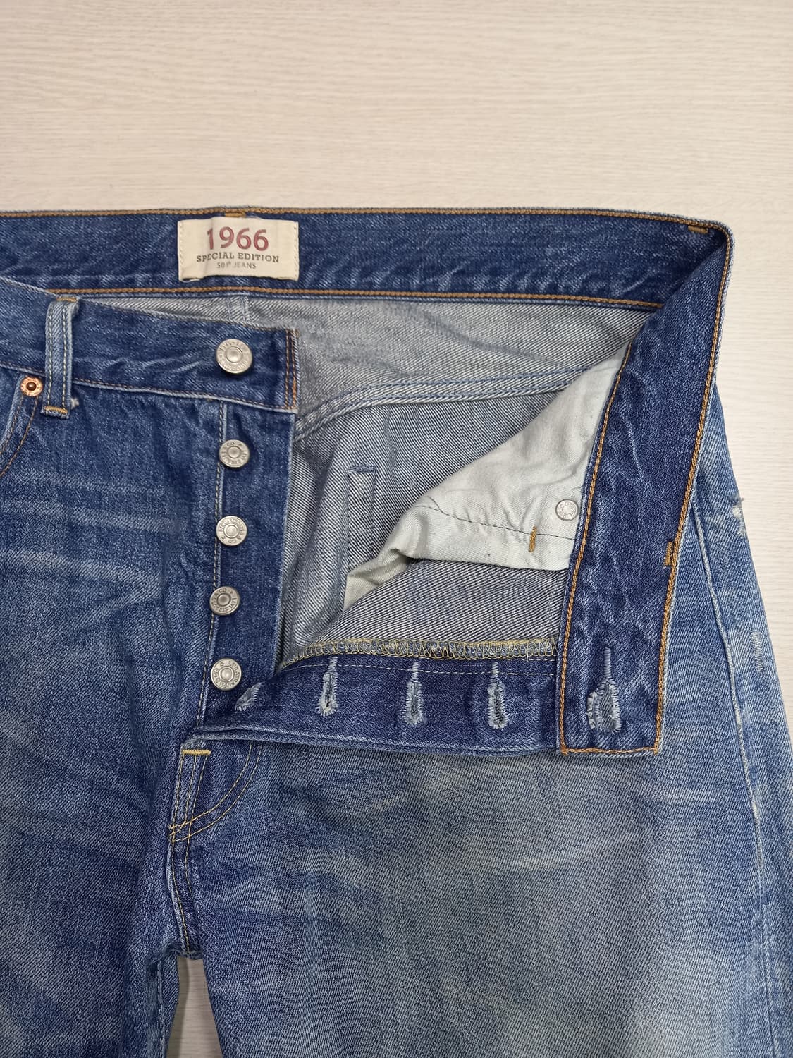 34 리바이스501 1966에디션 데미지워싱 일자진 34-567 상품이미지7