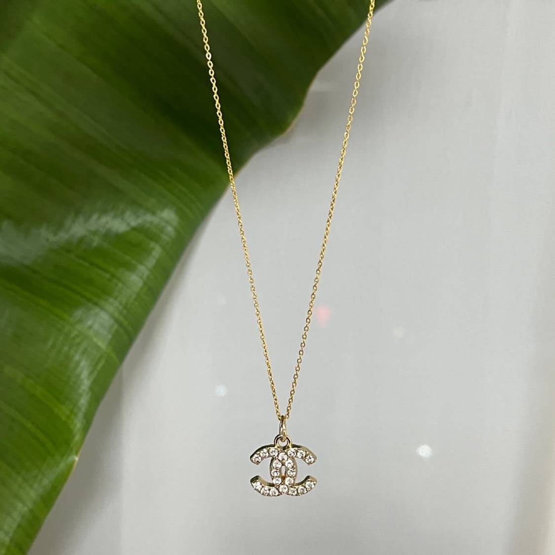 샤넬 로고 큐빅 목걸이 상품이미지4