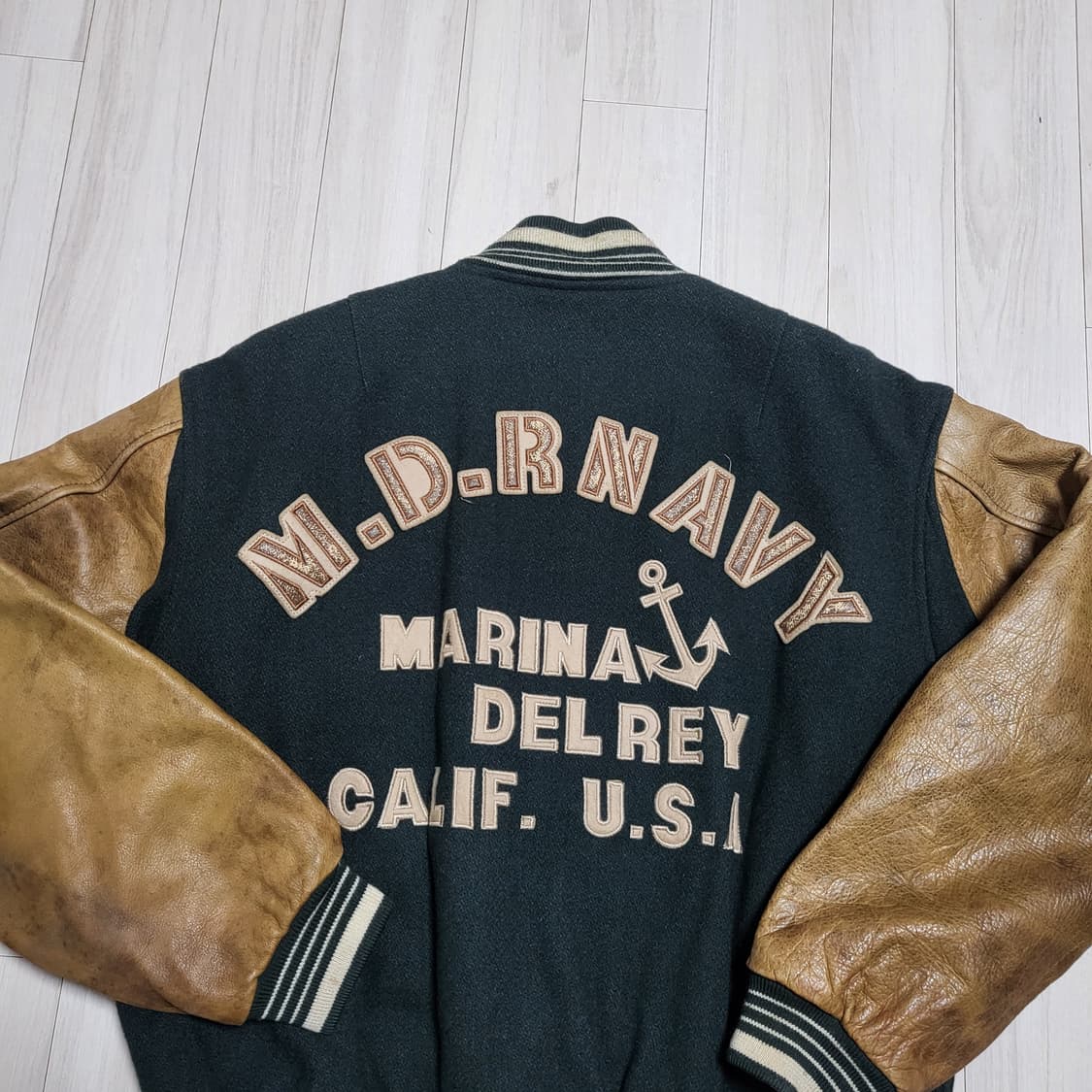 (L) 90s usa 빈티지 바시티자켓 스타디움자켓 가죽자켓 상품이미지9