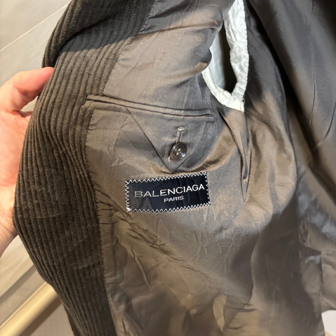 발렌시아가 코듀로이 울 100% 브라운 자켓 상품이미지4