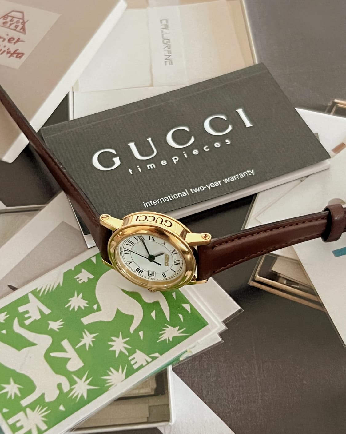 GUCCI  골드 라운드 클래식 구찌 시계 상품이미지4