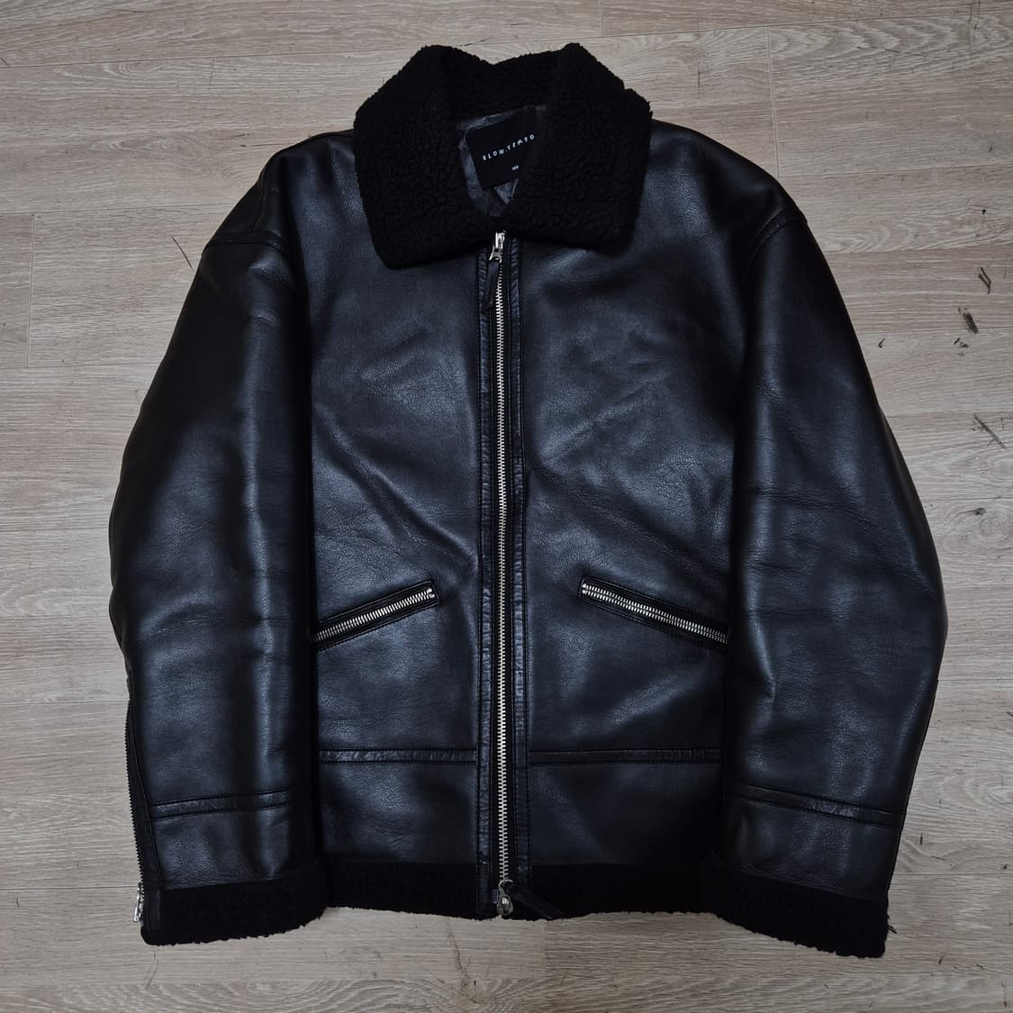 SLOW.TEMPO 슬로우템포 남성 가죽 양털 무스탕 자켓 L(100) 상품이미지1