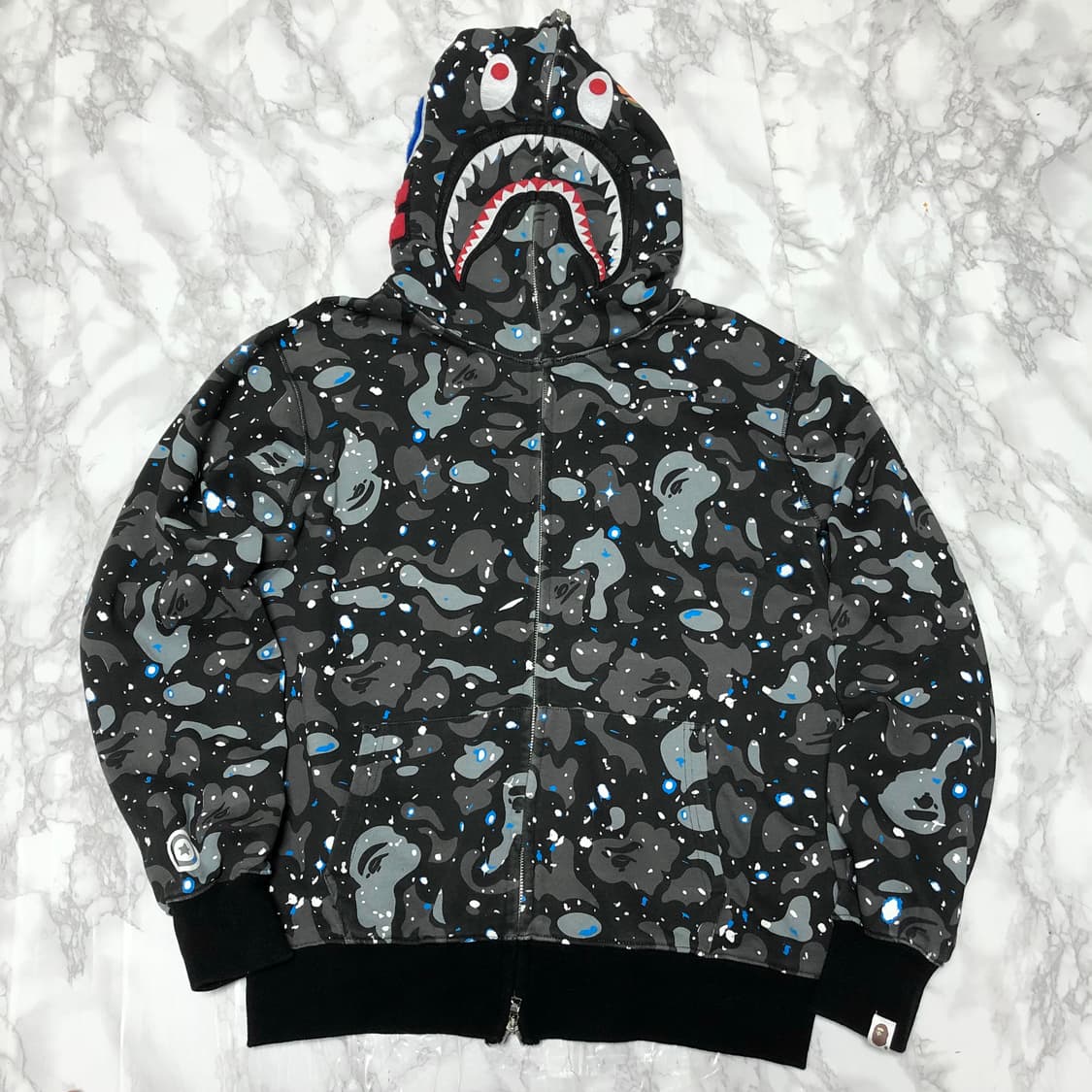 베이프 샤크 후드집업 자켓 상태최상 XL 상품이미지1