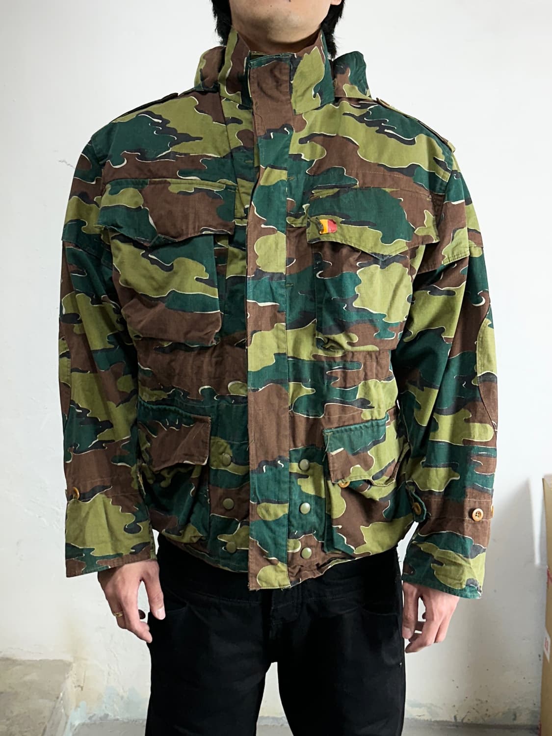 50's 벨기에 밀리터리 카모 필드 자켓 M65 파카 상품이미지1
