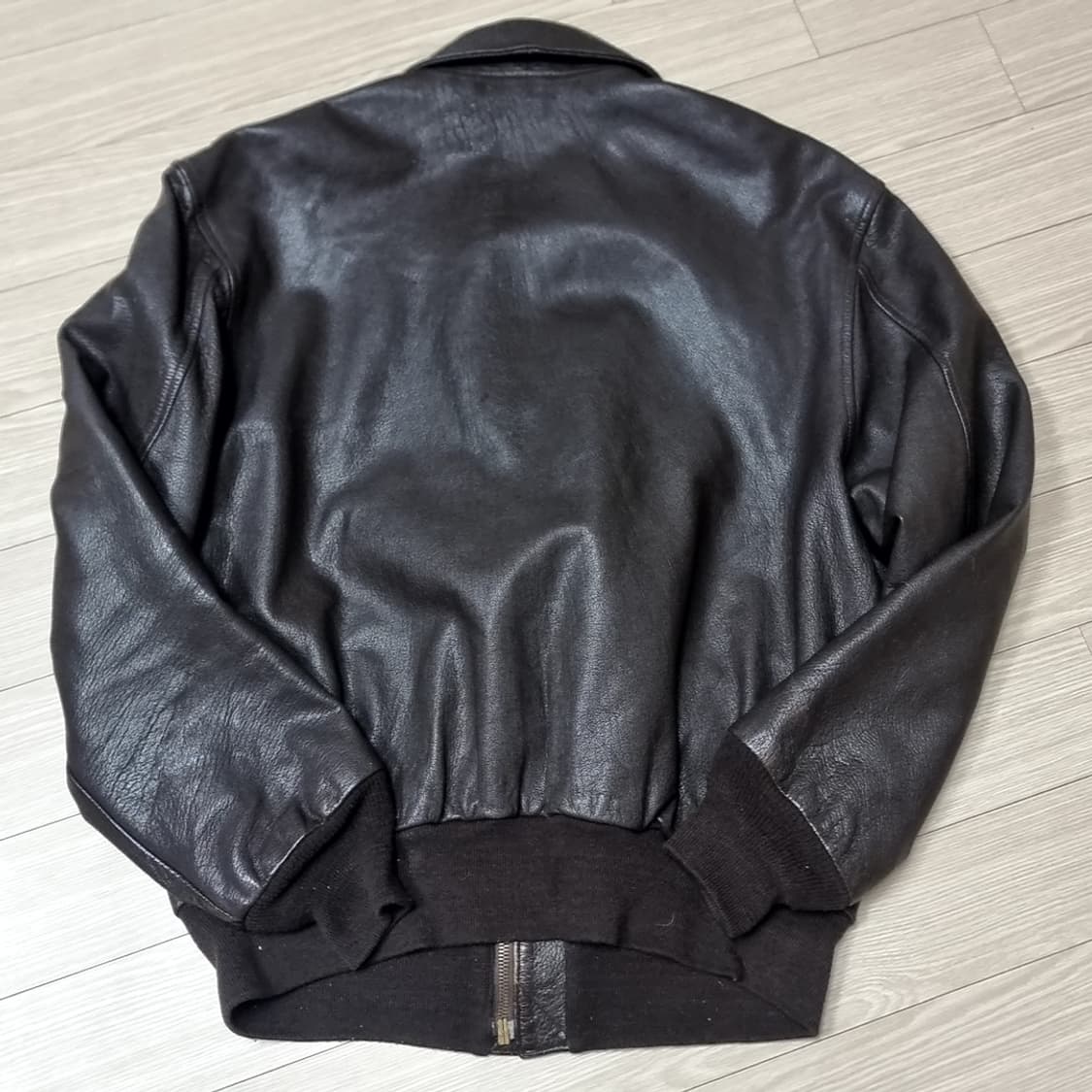 쿠퍼  cooper SADDLERY a-2가죽 항공 점퍼 블랙(42-R) 상품이미지2
