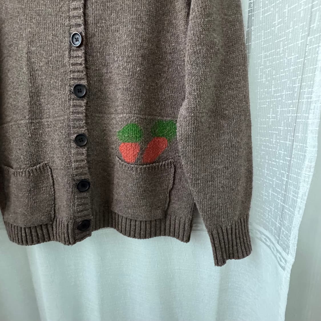 귀여운 브라운 긴팔 가디건 상품이미지4