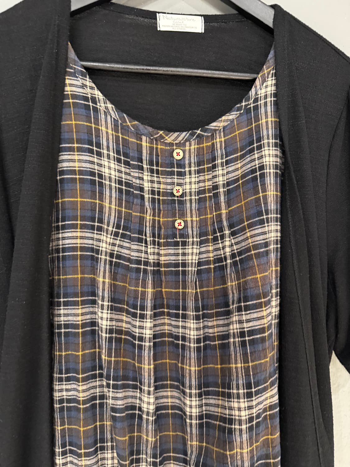 check pattern layered detail top  상품이미지10