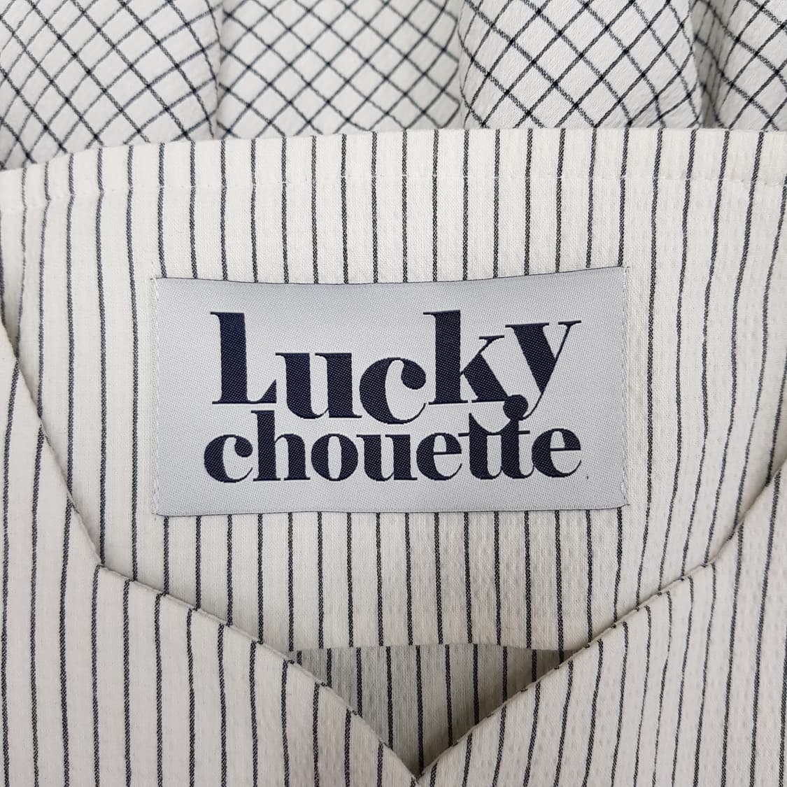 럭키슈에뜨 2020 스트라이프 배색 리본 장식 원피스 36사이즈 상품이미지7