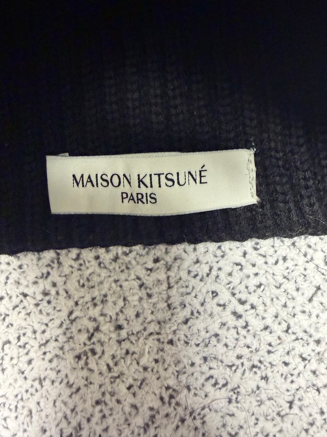 메종키츠네 폭스 헤드 블랙 비니 상품이미지3