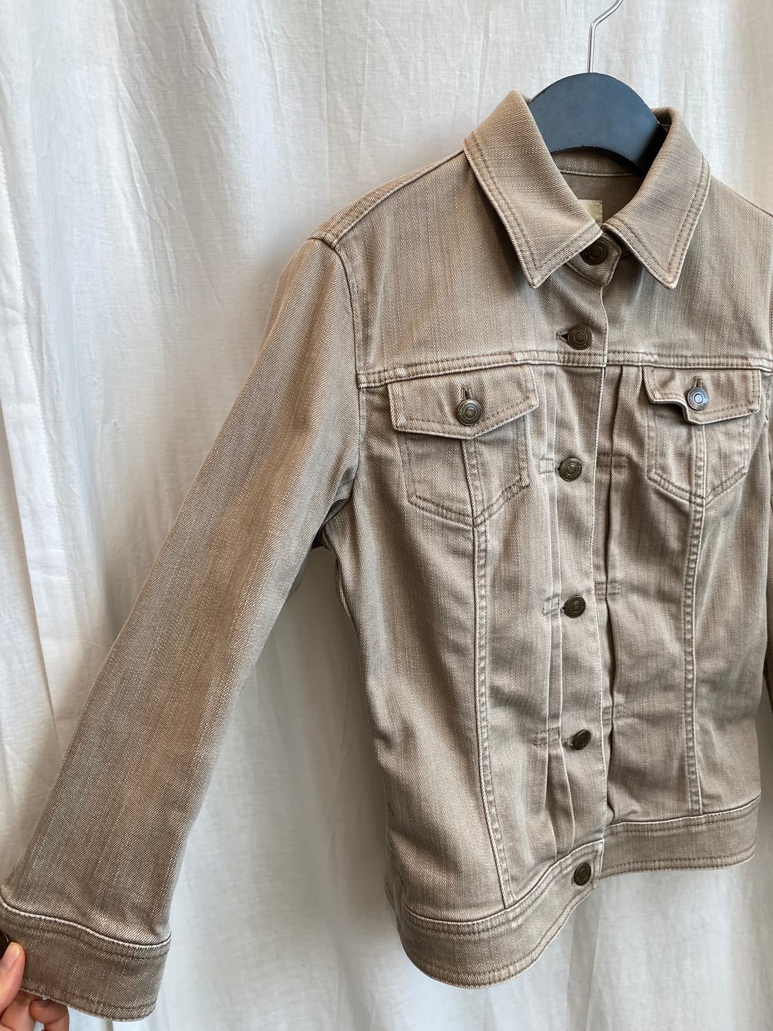 KUMIKYOKU 베이지 데님 자켓(S) 상품이미지6