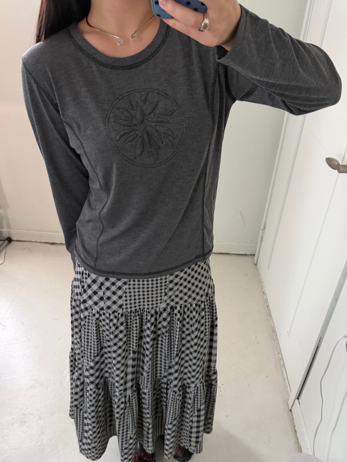 일본빈티지 엠보 롱슬리브 상품이미지2