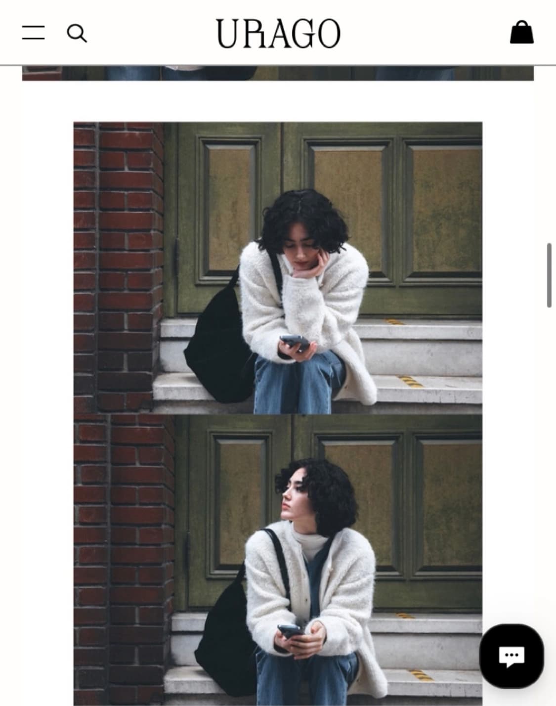 유라고 아이보리 스웨터 상품이미지2