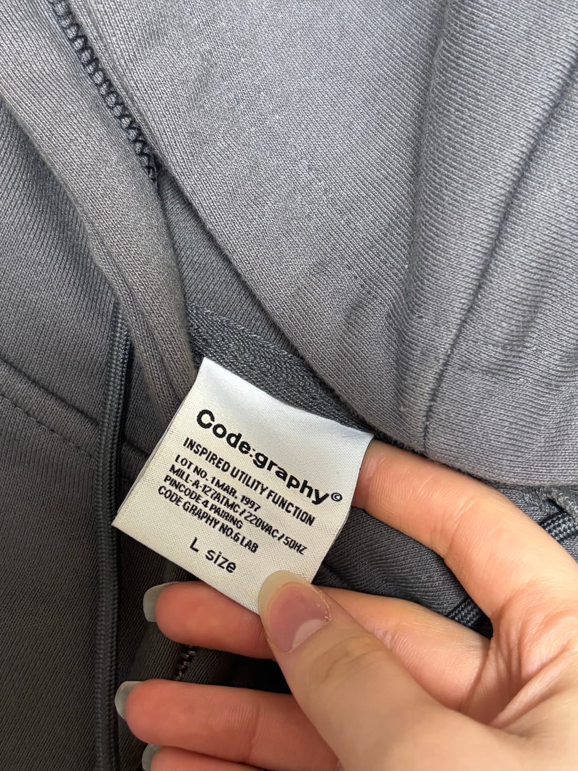 정품 코드그라피 후드집업 L 상품이미지2