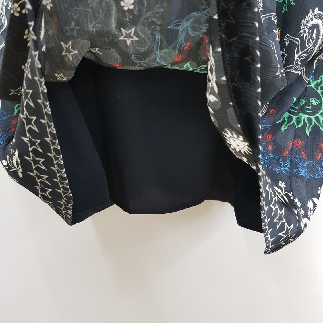 산드로 자수 카라 패턴 실크 혼방 원피스 36사이즈 상품이미지6