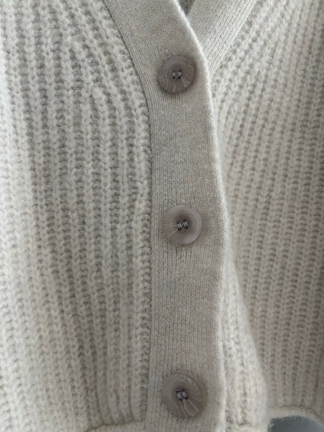 자라 알파카 볼륨 슬리브 가디건 라이트그레이 상품이미지3