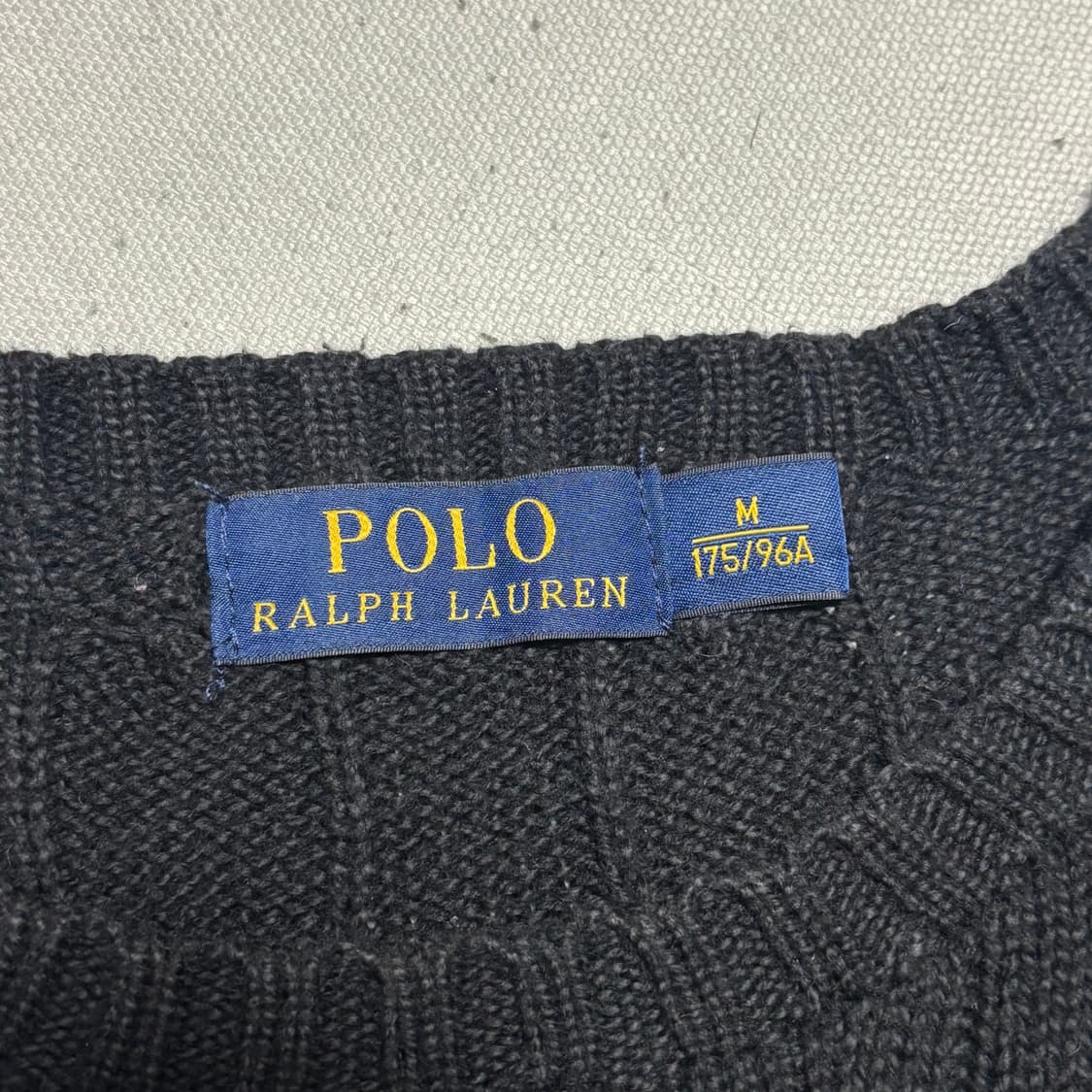 M 폴로랄프로렌 블랙 케이블 니트 상품이미지4