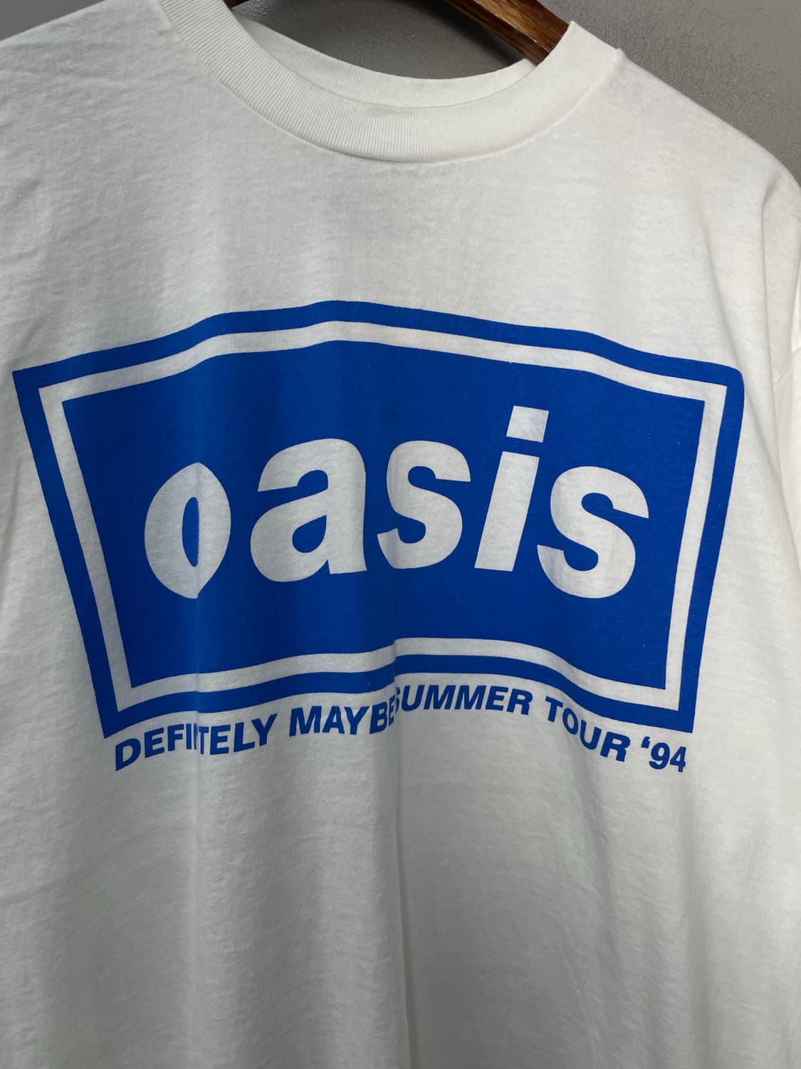 빈티지 오아시스 밴드 프린팅 화이트 반팔 H2388 상품이미지3