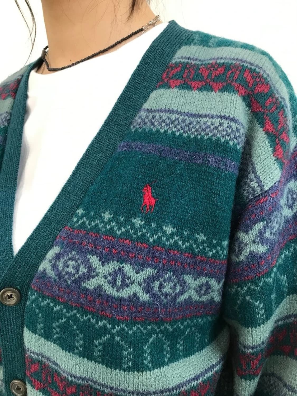 90s Polo Ralph Lauren Fair Isle Cardigan 상품이미지3