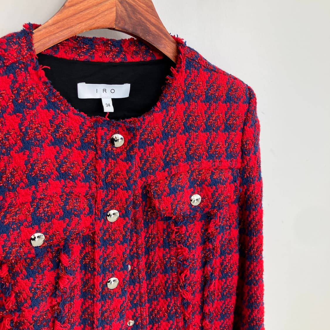 이로 레드 트위드 자켓 상품이미지2