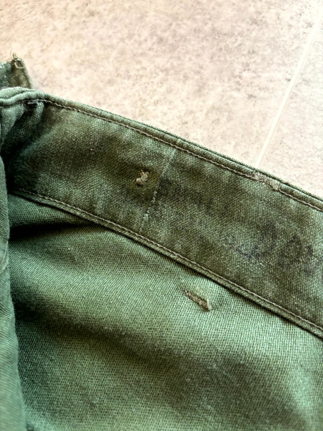 50's 미군 OG 107 퍼티그 팬츠 S(28~29) 초기형 상품이미지7