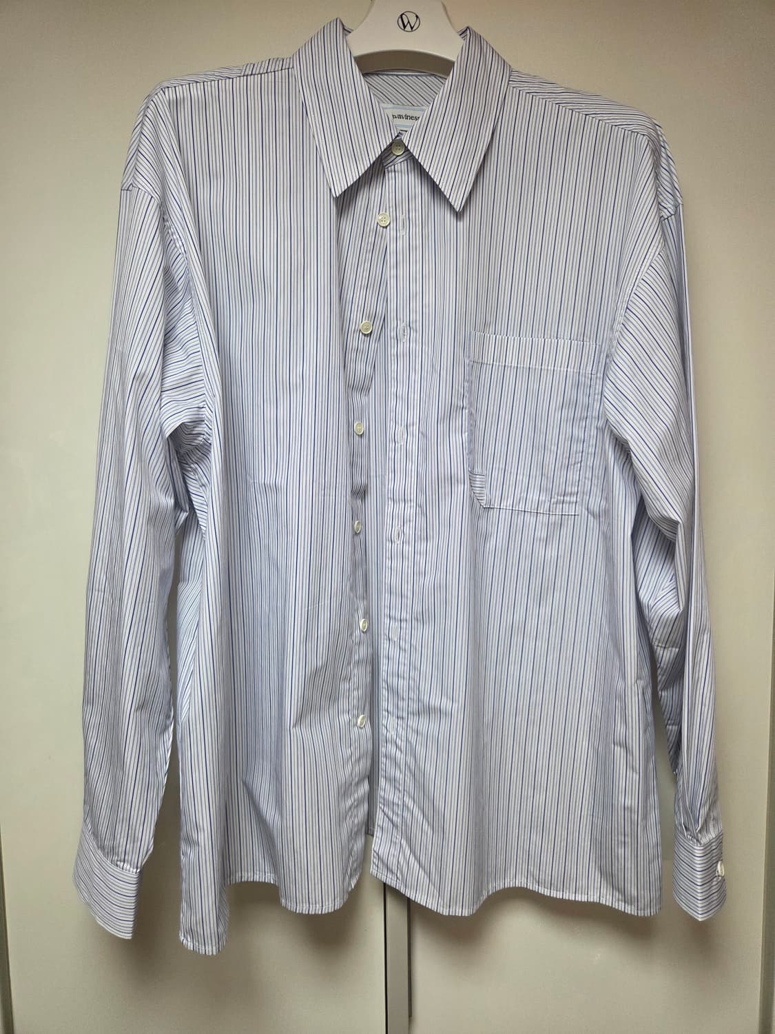 웨이비니스 오리가미 셔츠 (Ocean blue, 2 size) 상품이미지1