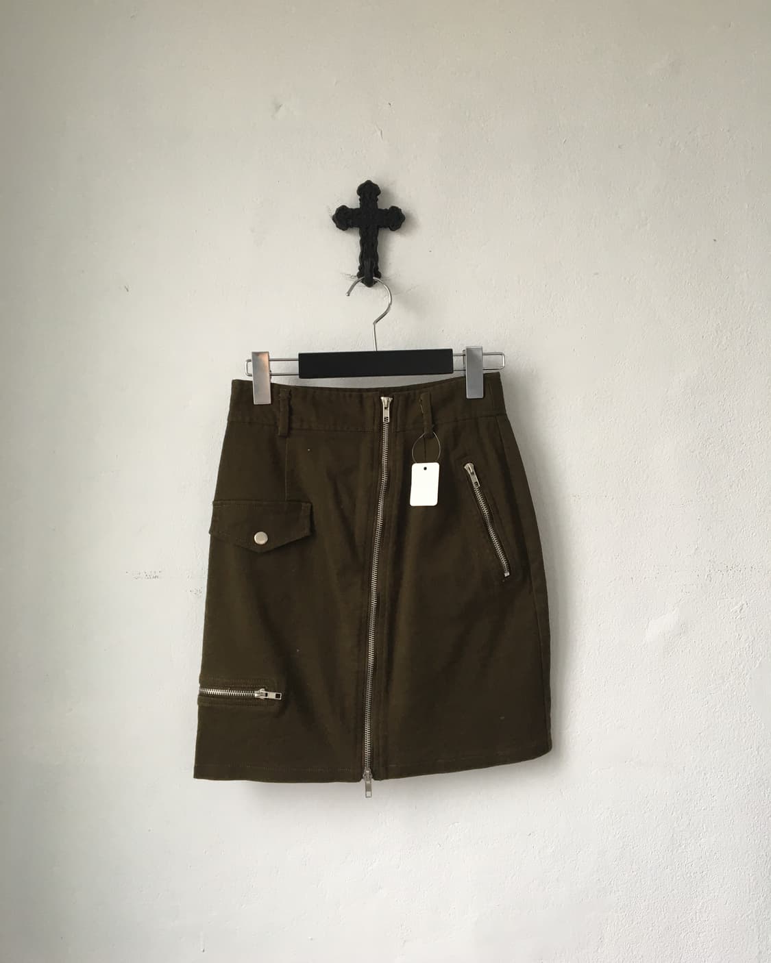 Zipper point mini skirt 상품이미지1