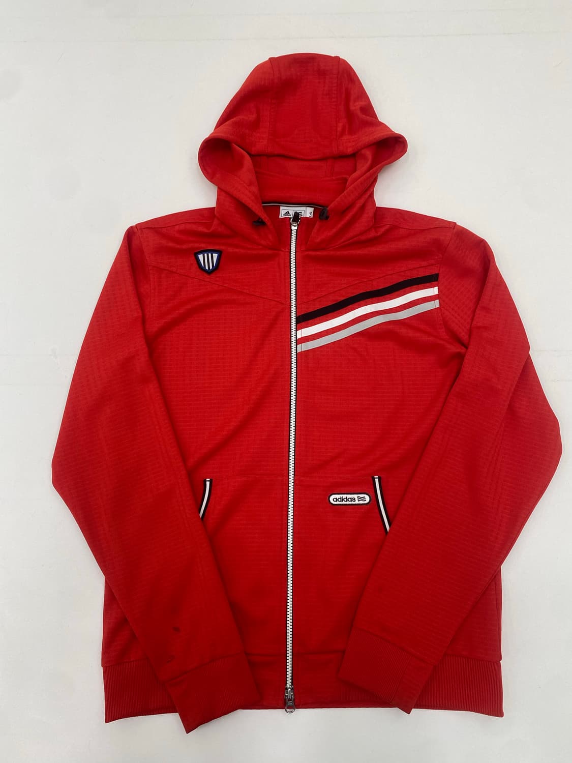 아디다스 레드 후드 집업 (M) 상품이미지1