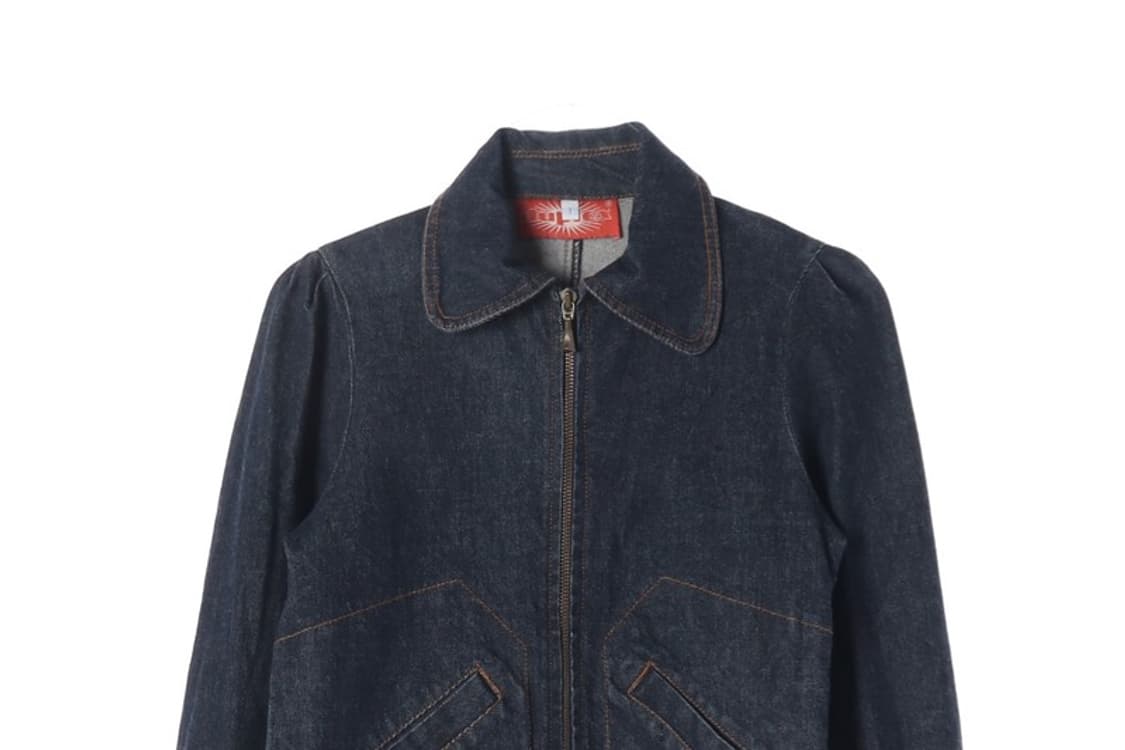 Duplex 퍼프 숄더 스티치 데님 자켓 F 상품이미지3