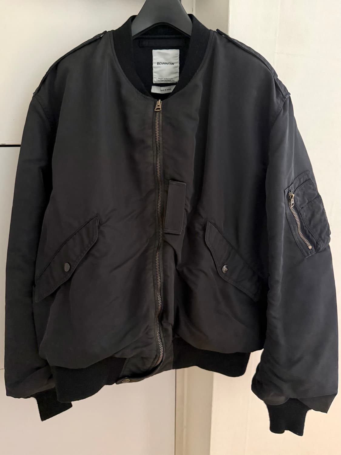 XL) BOWWOW 바우와우 L-2B 플라이트 자켓 블랙 MA-1 상품이미지1