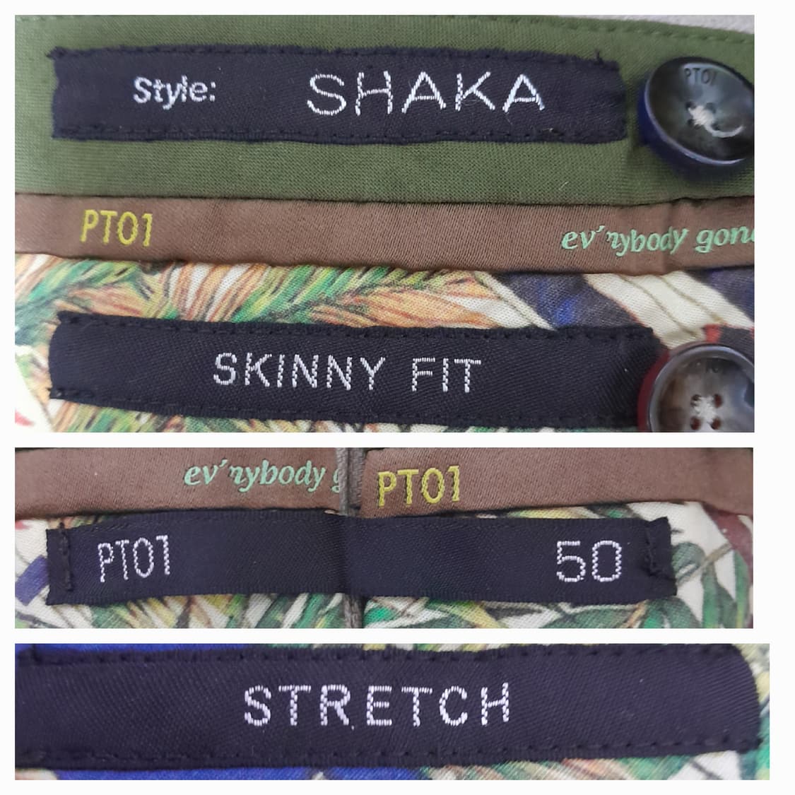 이태리 PT01  SHAKA 스트레치 치노바지 50/33"~34" 상품이미지7