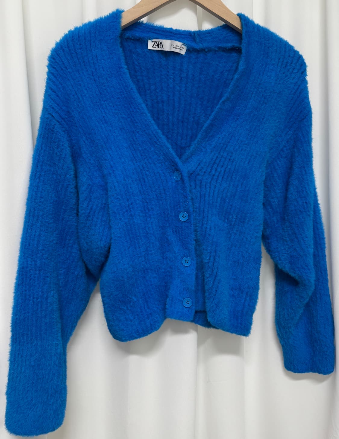 zara 자라 블루 앙고라 가디건 상품이미지2